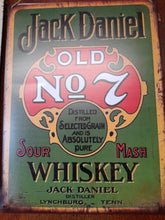 Load image into Gallery viewer, Jack Daniel  old no7 Whiskey - vintage style metal sign
