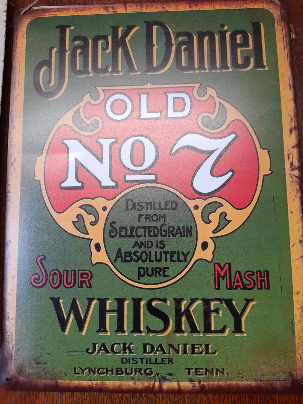Jack Daniel  old no7 Whiskey - vintage style metal sign