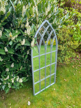 Load image into Gallery viewer, garden mirror - silver metal
