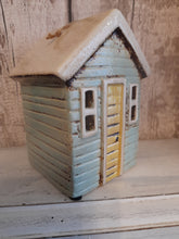 Load image into Gallery viewer, Village pottery Beach hut tealight holder
