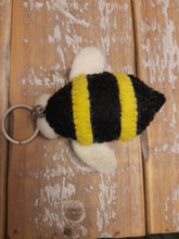 Load image into Gallery viewer, Felt bee key ring
