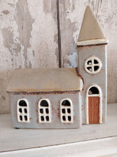 Load image into Gallery viewer, Village pottery - Church tealight holder
