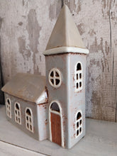 Load image into Gallery viewer, Village pottery - Church tealight holder
