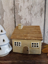 Load image into Gallery viewer, Village pottery - Thatched cottage tealight holder
