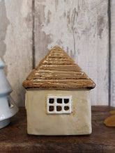 Load image into Gallery viewer, Village pottery - Thatched cottage tealight holder
