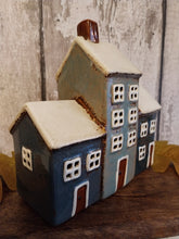 Load image into Gallery viewer, Village pottery 3 navy house
