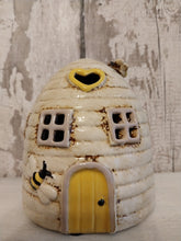 Load image into Gallery viewer, Village pottery Beehive tea light holder
