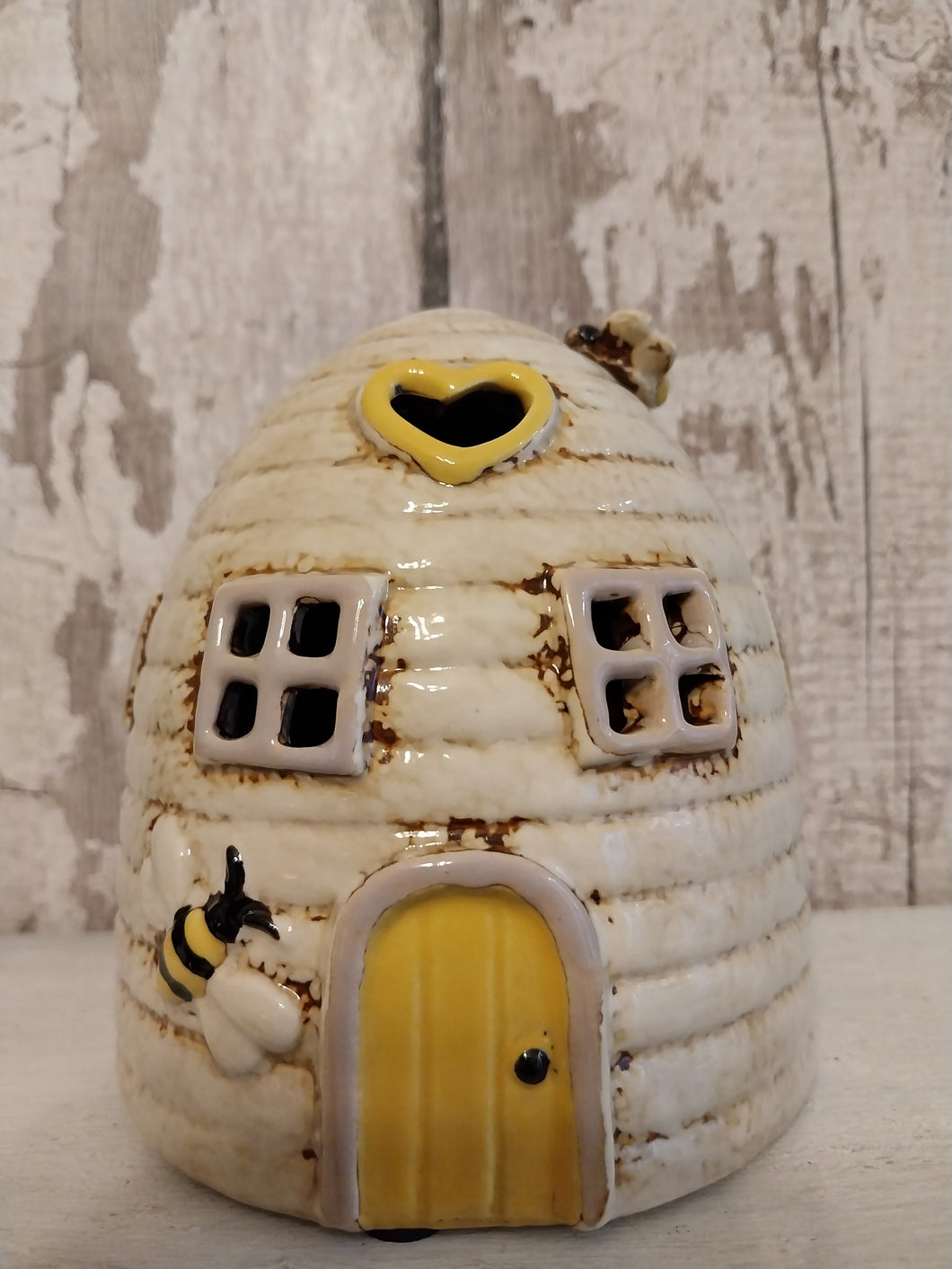 Village pottery Beehive tea light holder