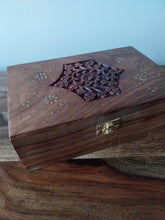 Load image into Gallery viewer, wooden carved box for essential oils
