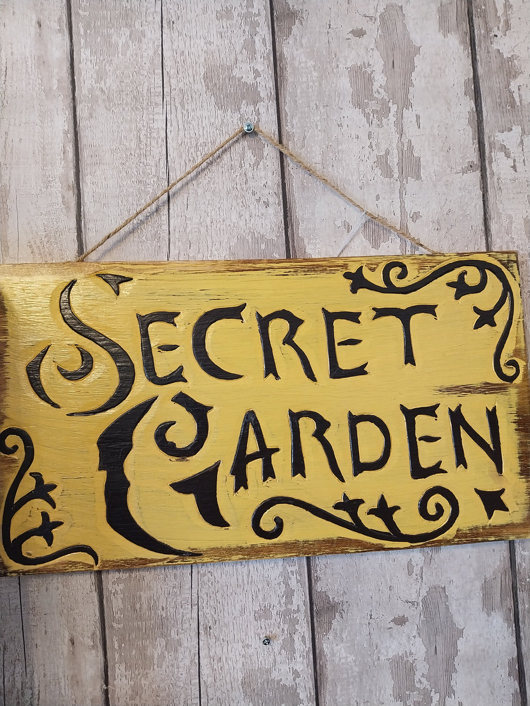 Secret Garden wooden sign