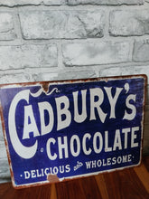 Load image into Gallery viewer, Cadburys chocolate vintage style metal sign
