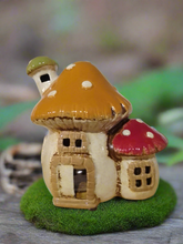 Load image into Gallery viewer, Village pottery mushroom double house
