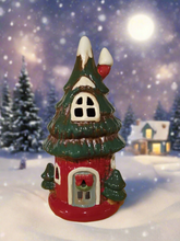 Load image into Gallery viewer, Village pottery Christmas tree house
