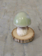 Load image into Gallery viewer, Large pastel green ceramic mushroom
