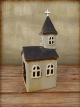 Load image into Gallery viewer, Village pottery small church
