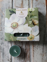 Load image into Gallery viewer, White Poppy and Sage Tealights
