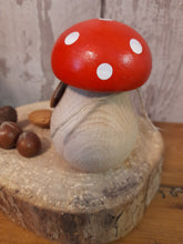 Load image into Gallery viewer, toadstool handmade wooden nutcracker traditional
