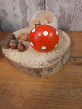 Load image into Gallery viewer, toadstool handmade wooden nutcracker traditional
