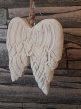 Load image into Gallery viewer, Hanging wooden angel wings
