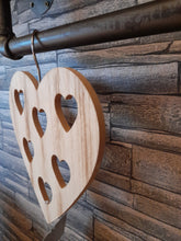 Load image into Gallery viewer, heart shaped wooden scarf holder
