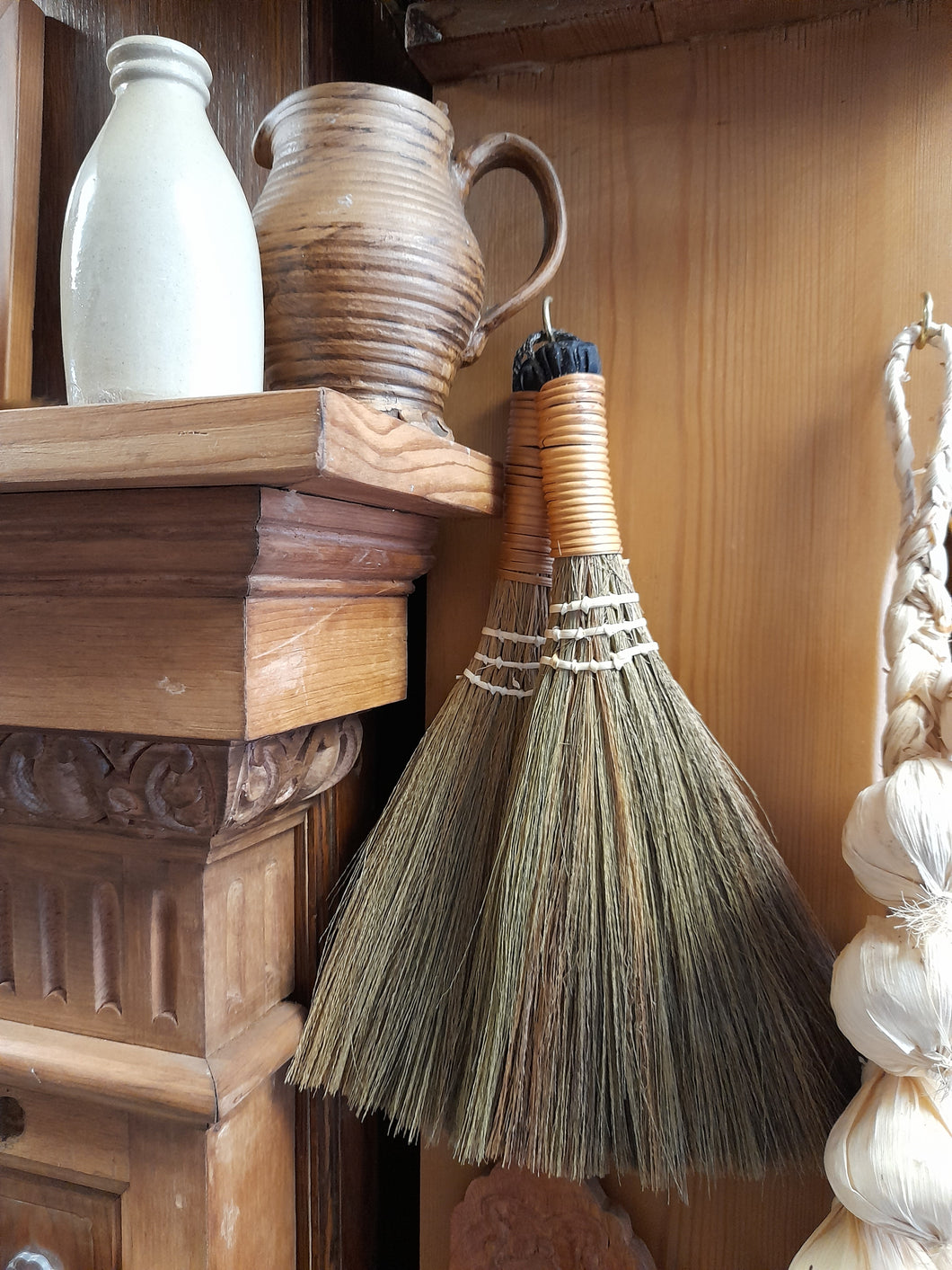 hand broom in natural materials