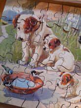 Load image into Gallery viewer, Victory terrier pups wooden puzzle
