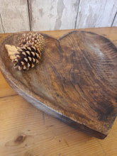Load image into Gallery viewer, Wooden heart shaped bowl
