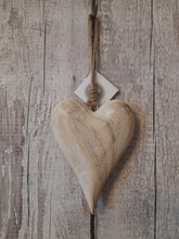 Load image into Gallery viewer, natural wooden chunky heart
