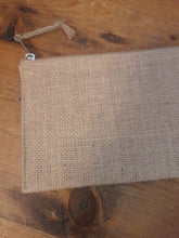 Load image into Gallery viewer, Jute zip pouch/pencil case
