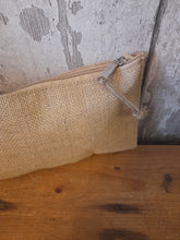Load image into Gallery viewer, Jute zip pouch/pencil case
