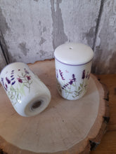 Load image into Gallery viewer, Lavender salt and pepper pots
