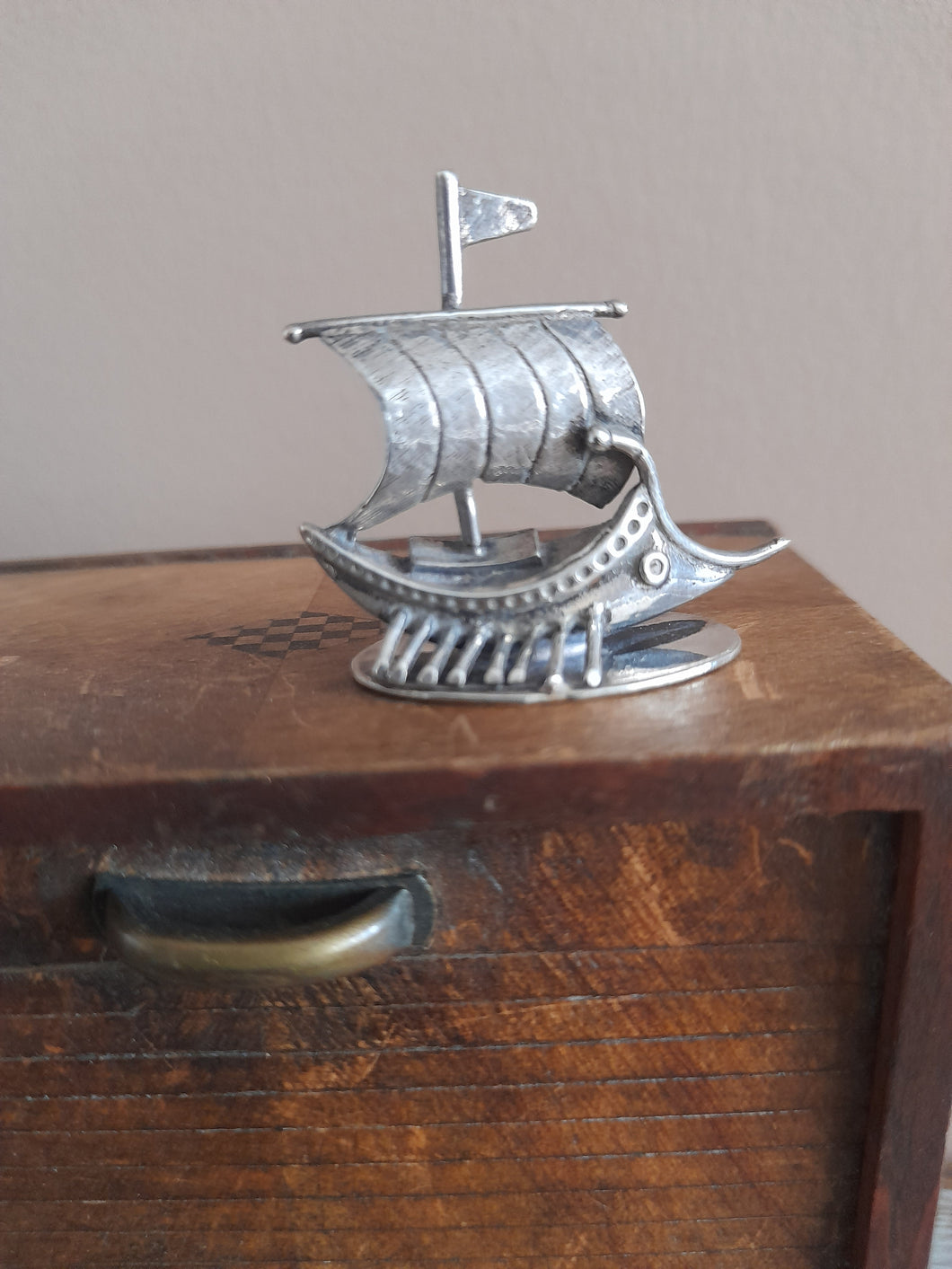 miniature galleon silver 925