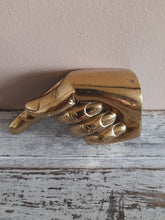 Load image into Gallery viewer, brass hand card holder
