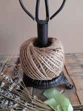 Load image into Gallery viewer, cast iron string holder with natural jute and scissors
