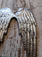 Load image into Gallery viewer, Angel wings metal silver tone
