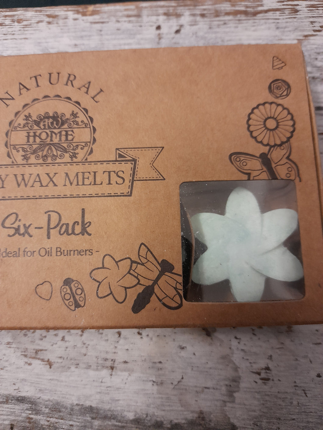 soy wax melts six -pack - Hidden garden