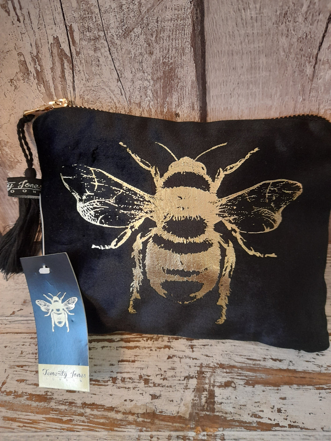 Luxury Bee pouch - Velvet touch fabric