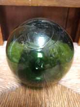 Load image into Gallery viewer, Vintage green glass fishing float
