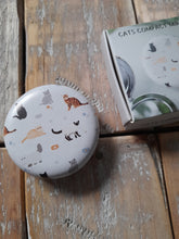 Load image into Gallery viewer, cat themed compact mirror
