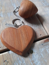 Load image into Gallery viewer, wooden heart keyrings
