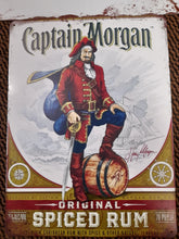 Load image into Gallery viewer, Captain Morgan Spiced Rum vintage style metal sign
