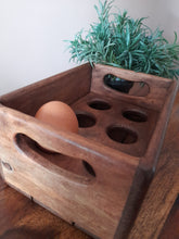 Load image into Gallery viewer, Small wooden egg crate - blue
