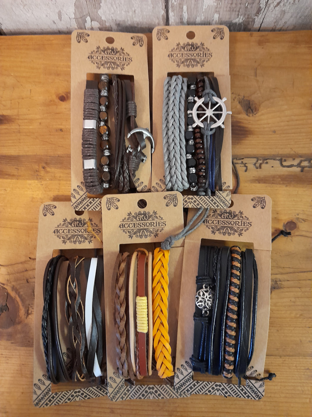 Men's leather bracelets