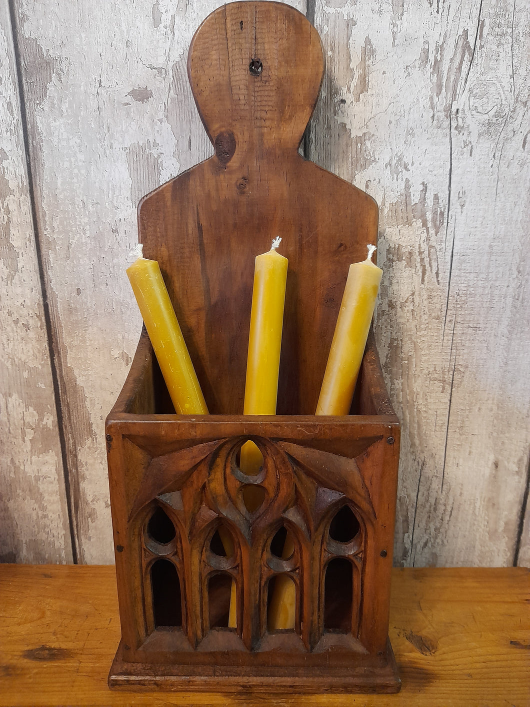 wooden candle box