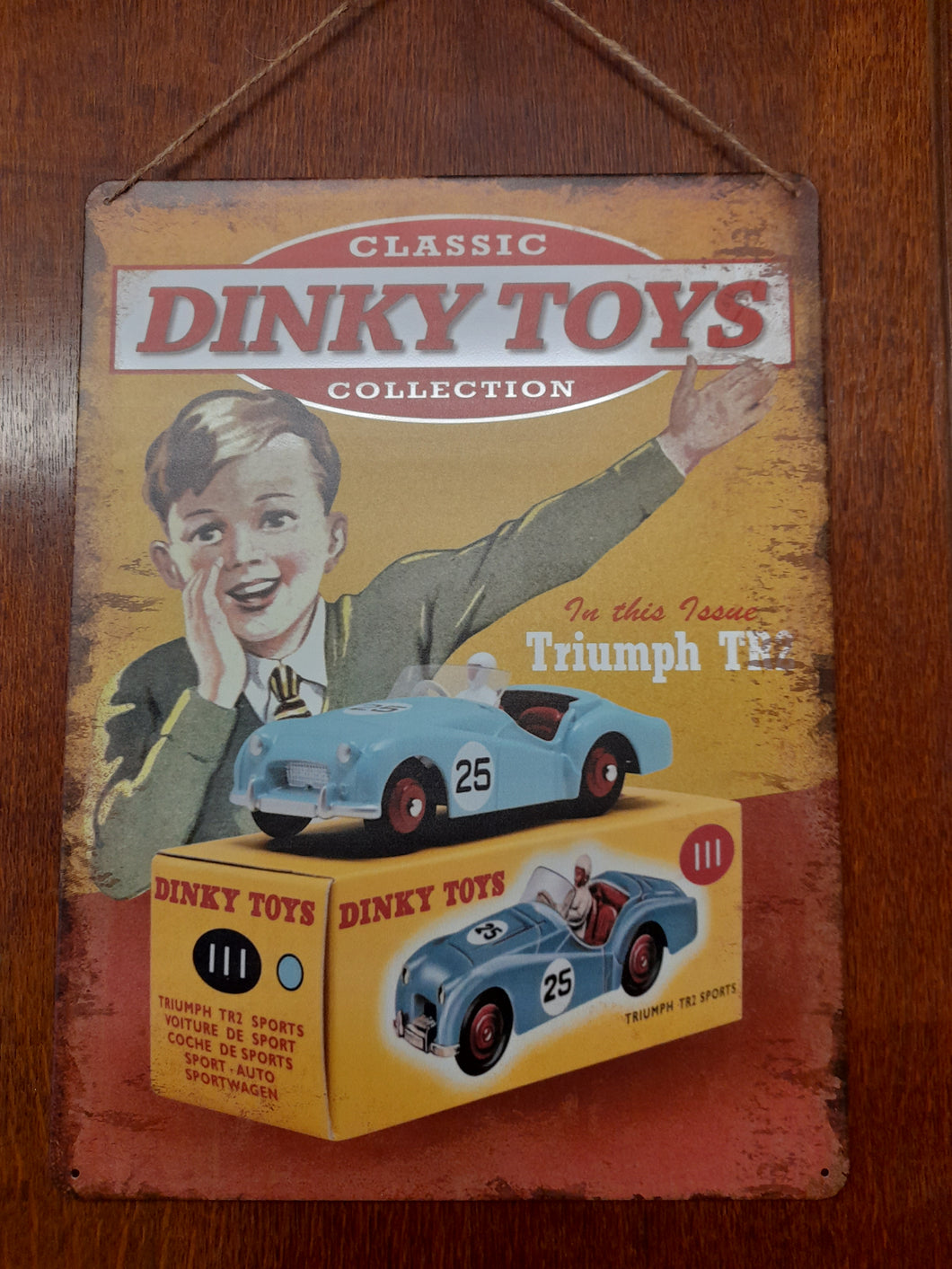 Dinky toys vintage style metal  sign