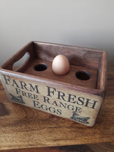Load image into Gallery viewer, Small wooden egg crate  - sage green
