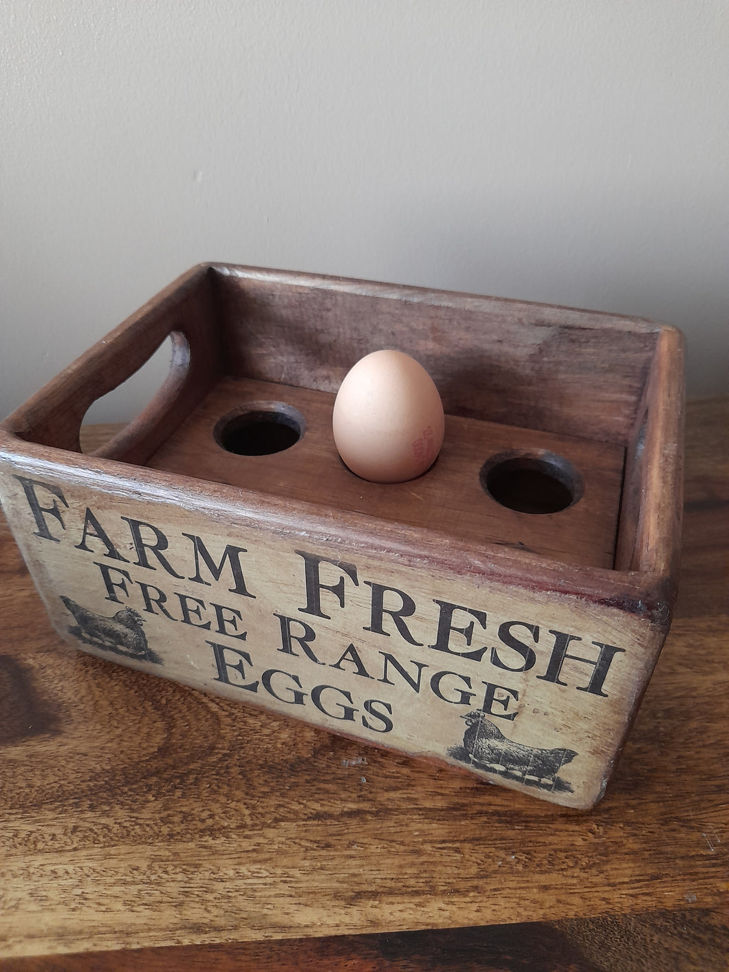 Small wooden egg crate  - sage green