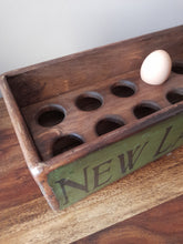 Load image into Gallery viewer, Large wooden  egg crate - green
