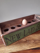 Load image into Gallery viewer, Large wooden  egg crate - green
