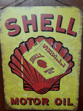 Load image into Gallery viewer, Shell Motor oil vintage style metal sign
